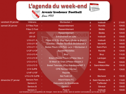 190127 agenda weekend