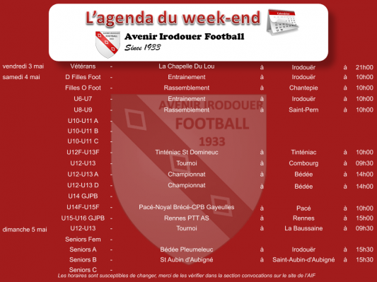 190505 agenda weekend