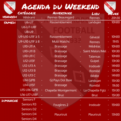 191013 agenda weekend