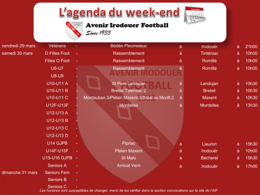 Agenda weekend 1 1