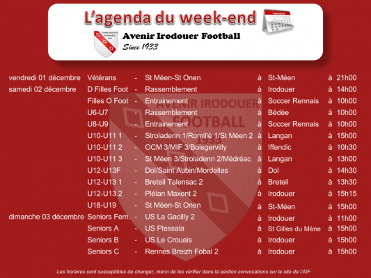 171203 agenda weekend