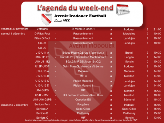 181202 agenda weekend