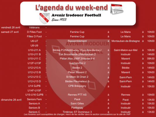 190424 agenda weekend