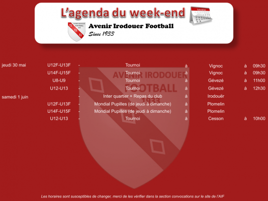 190602 agenda weekend