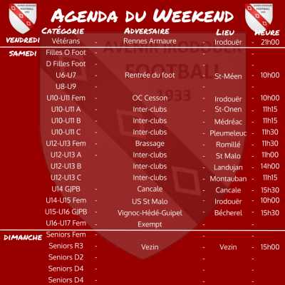 190929 agenda weekend