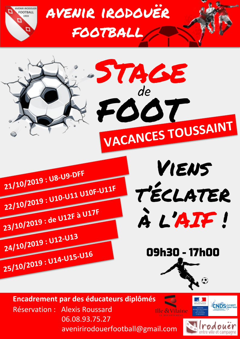 Affiche stage vacances 1 