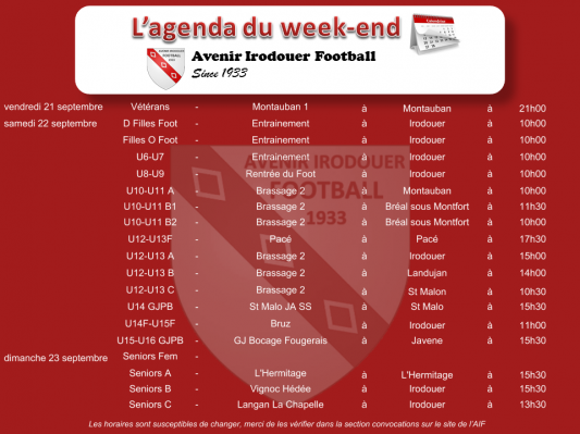 Agenda weekend 1