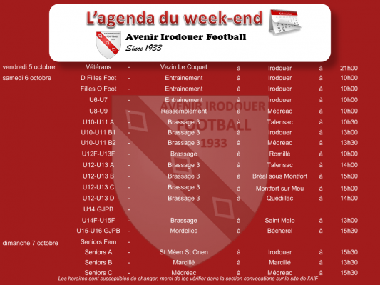 Agenda weekend 3