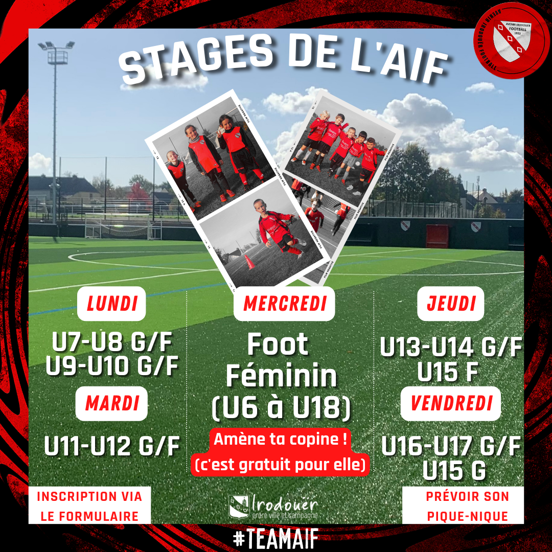 Stage aif du 11 au 15 avril publication instagram 1 