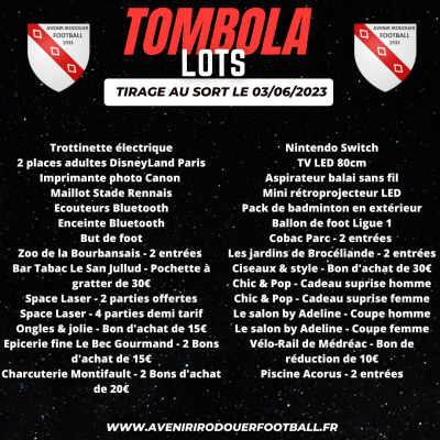 Tombola lots 1